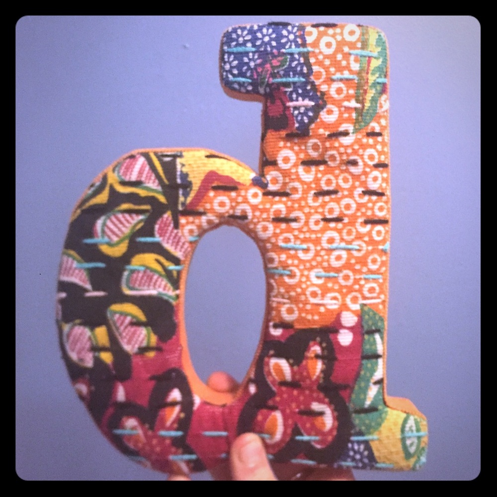 Anthropologie hanging wall decor letter “d”